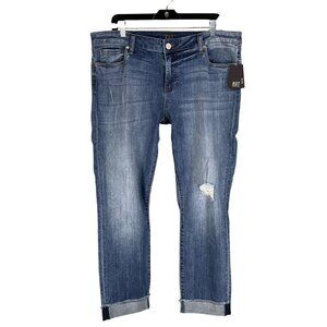 Kut From The Kloth NWT Women 16 Ankle Straight Leg High Rise Jeans Bum Friendly